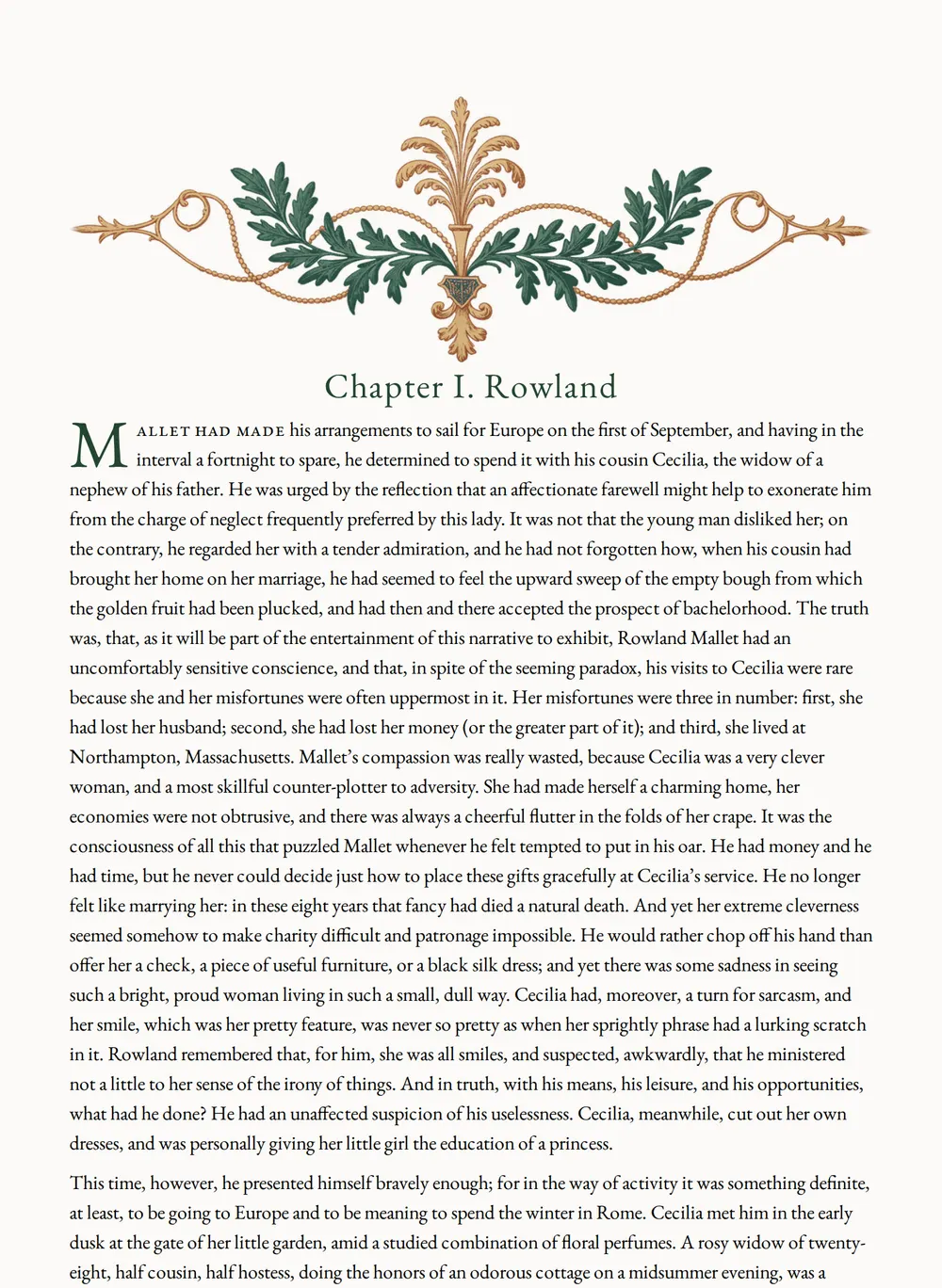 A page of Roderick Hudson as set for this edition