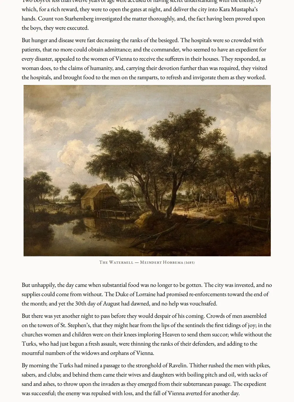 A page of Prince Eugene and His Times as set for this edition