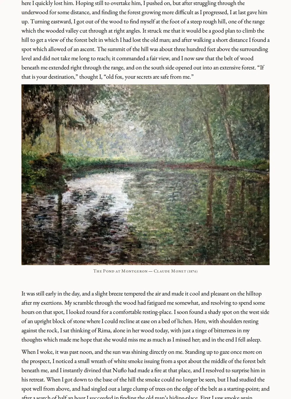A page of Green Mansions as set for this edition