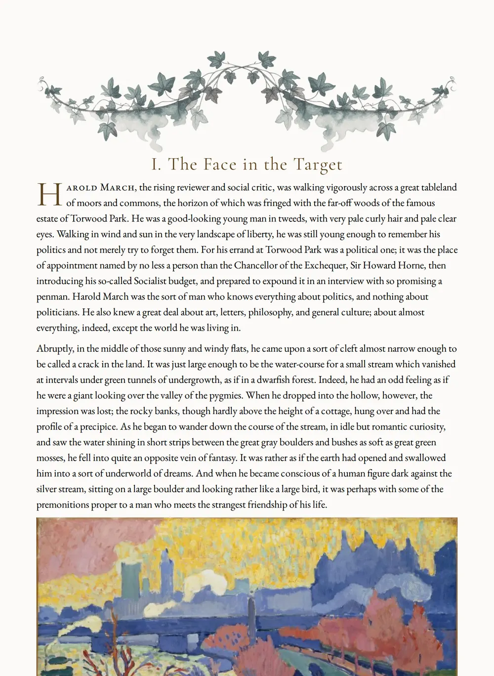 A page of The Man Who Knew Too Much as set for this edition