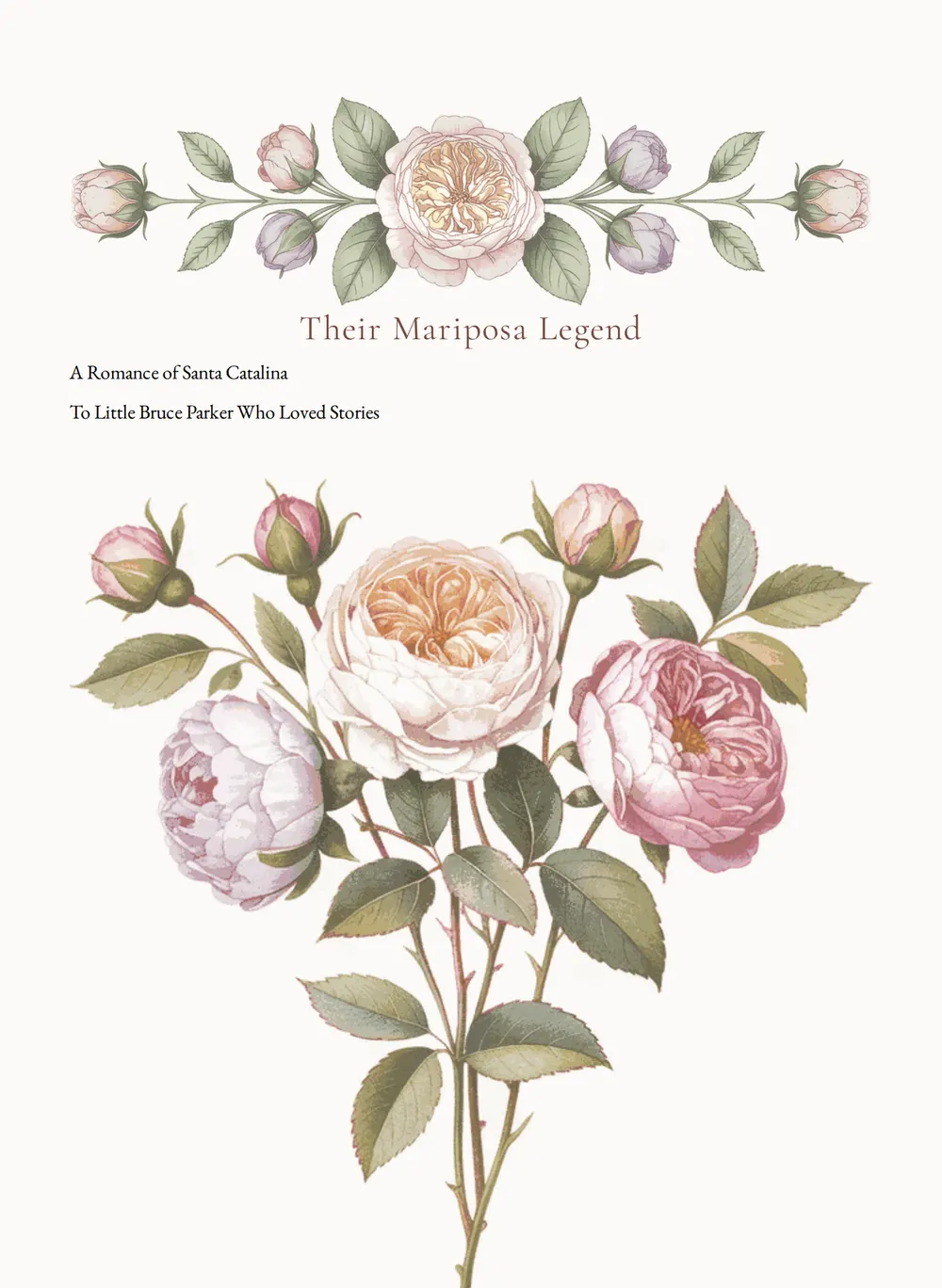 A page of Their Mariposa Legend as set for this edition