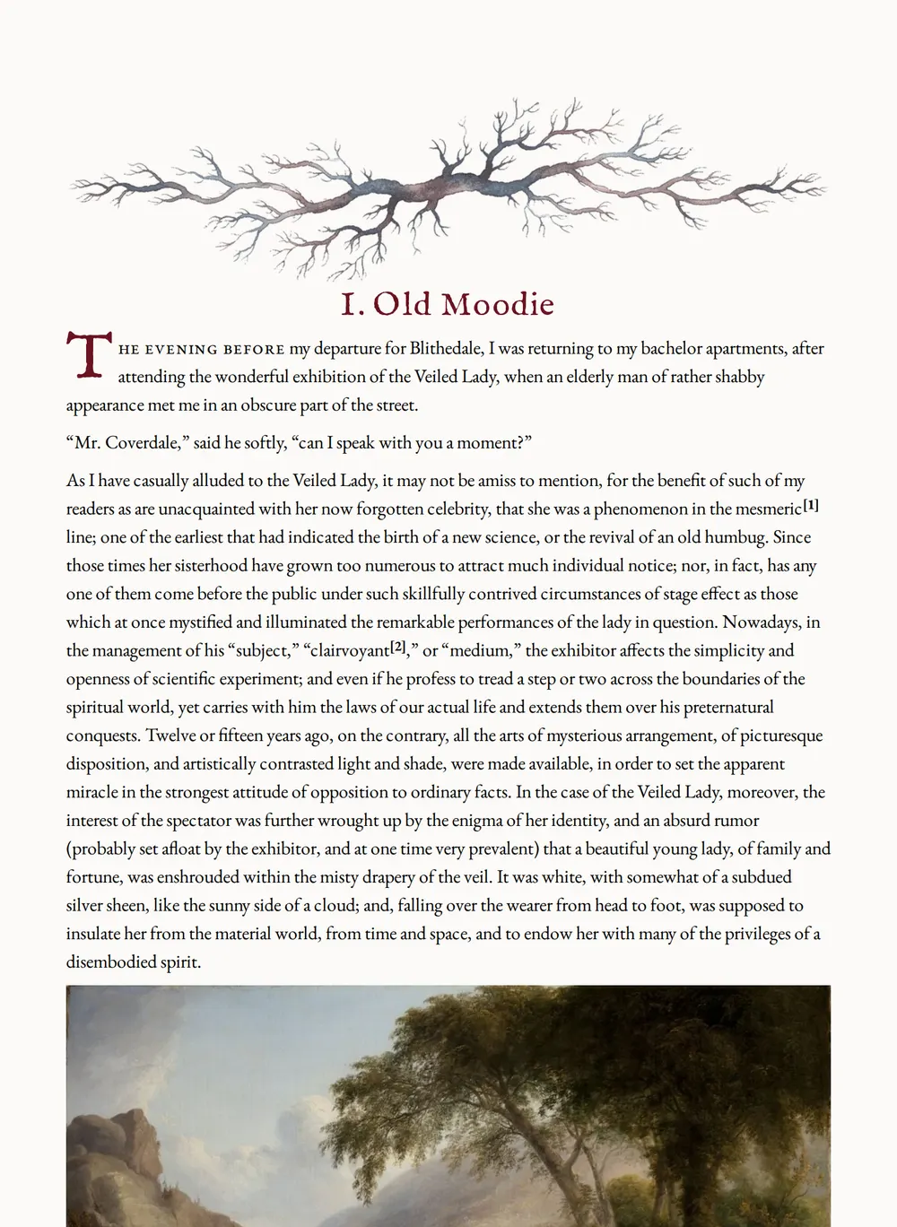 A page of The Blithedale Romance as set for this edition