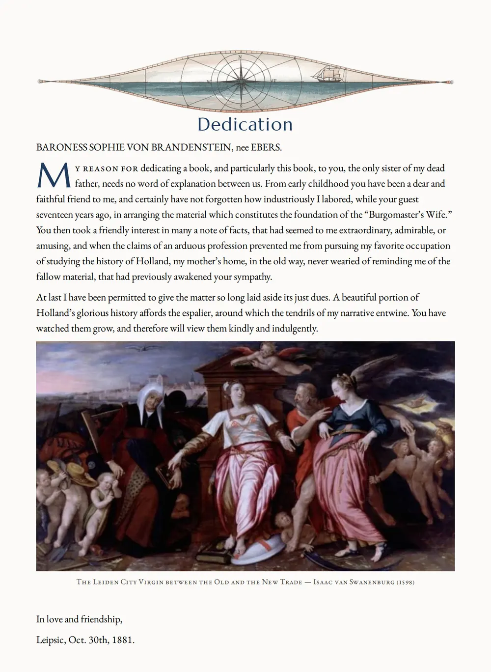 A page of The Burgomaster's Wife as set for this edition
