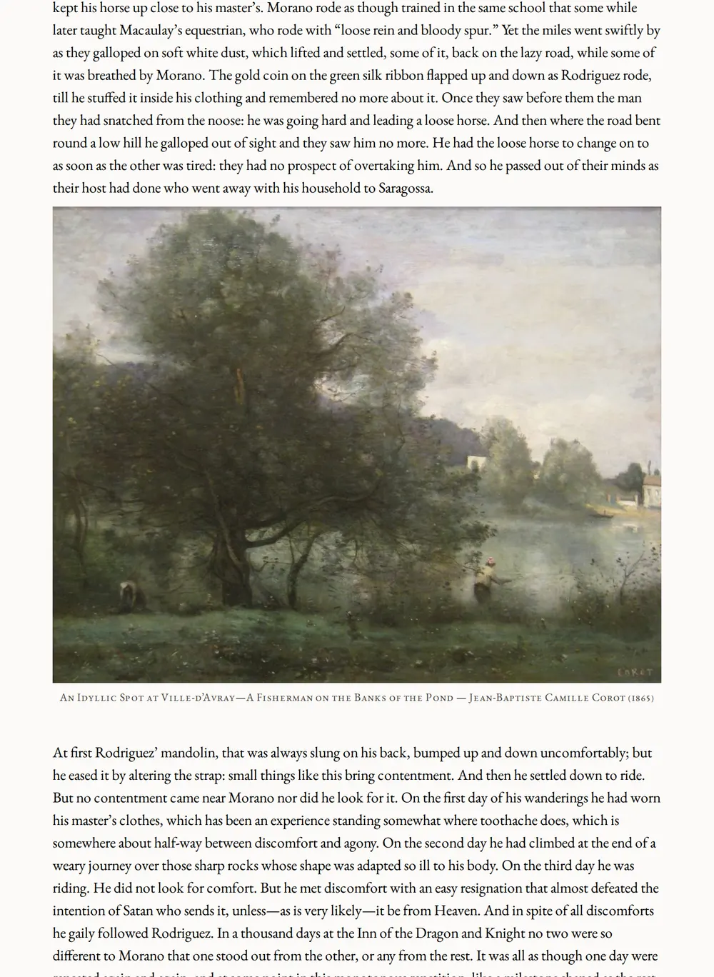 A page of Don Rodriguez as set for this edition