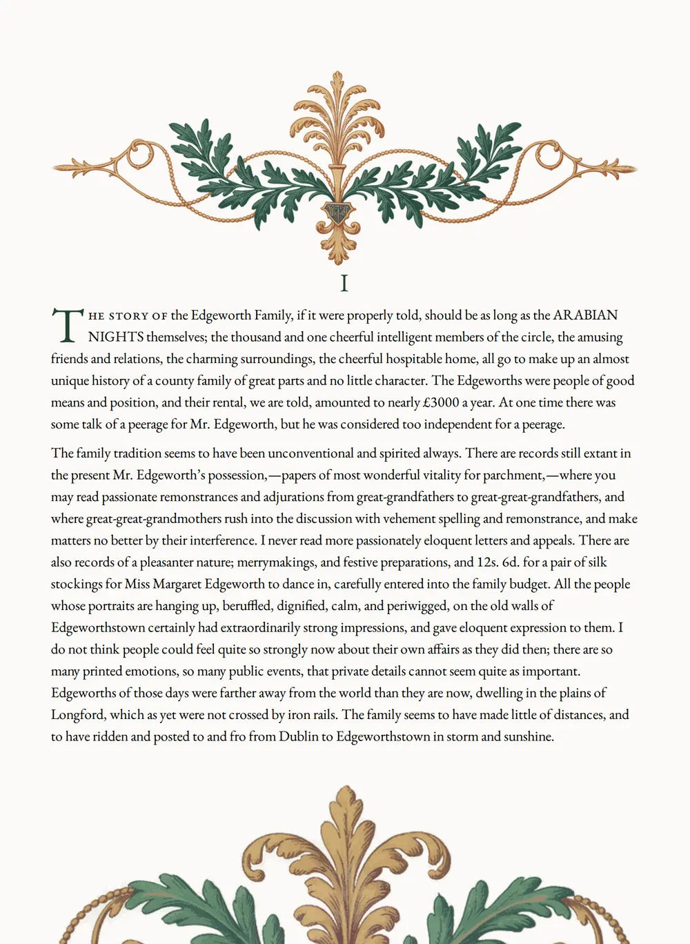 A page of Castle Rackrent as set for this edition