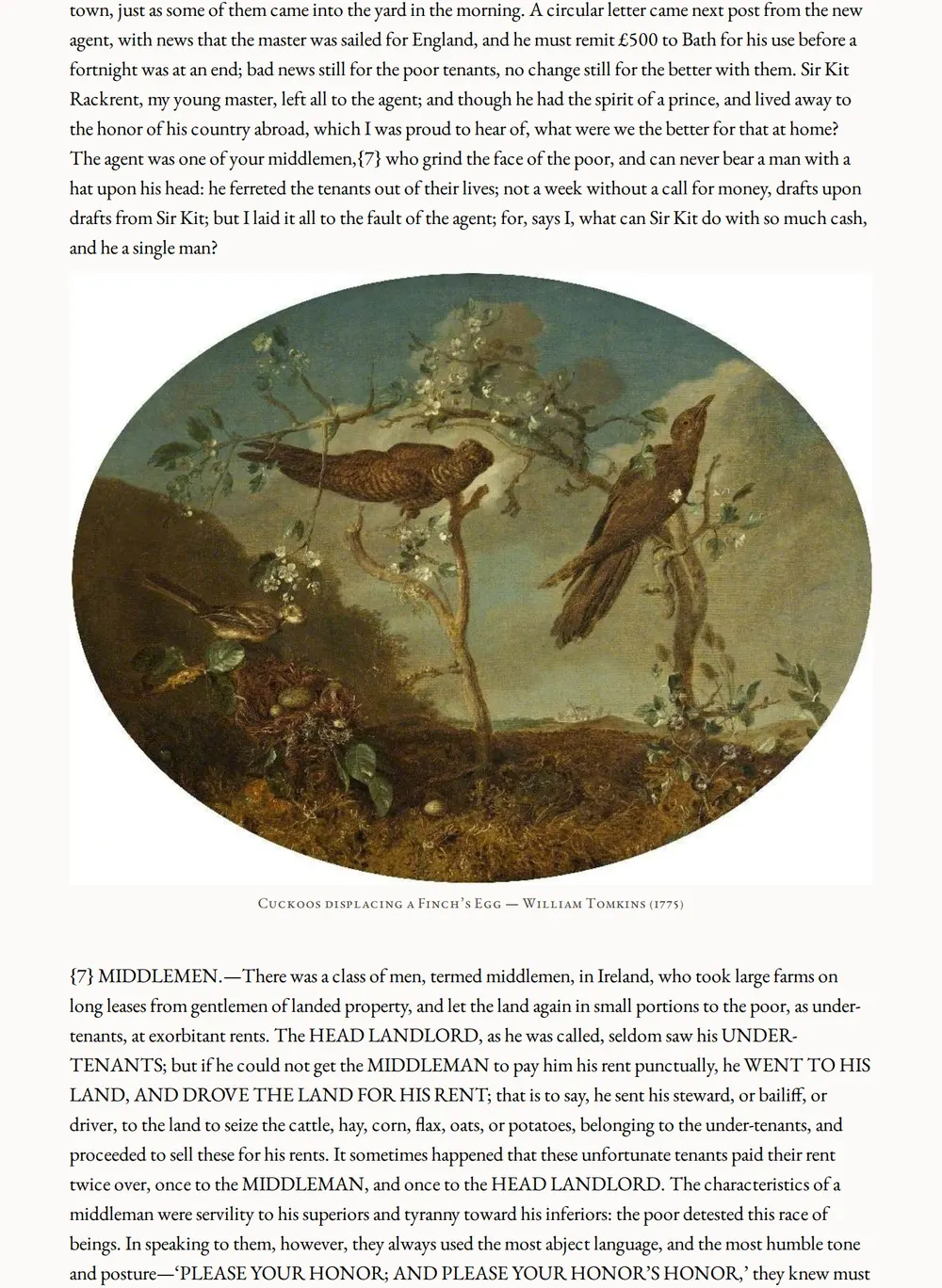 A page of Castle Rackrent as set for this edition