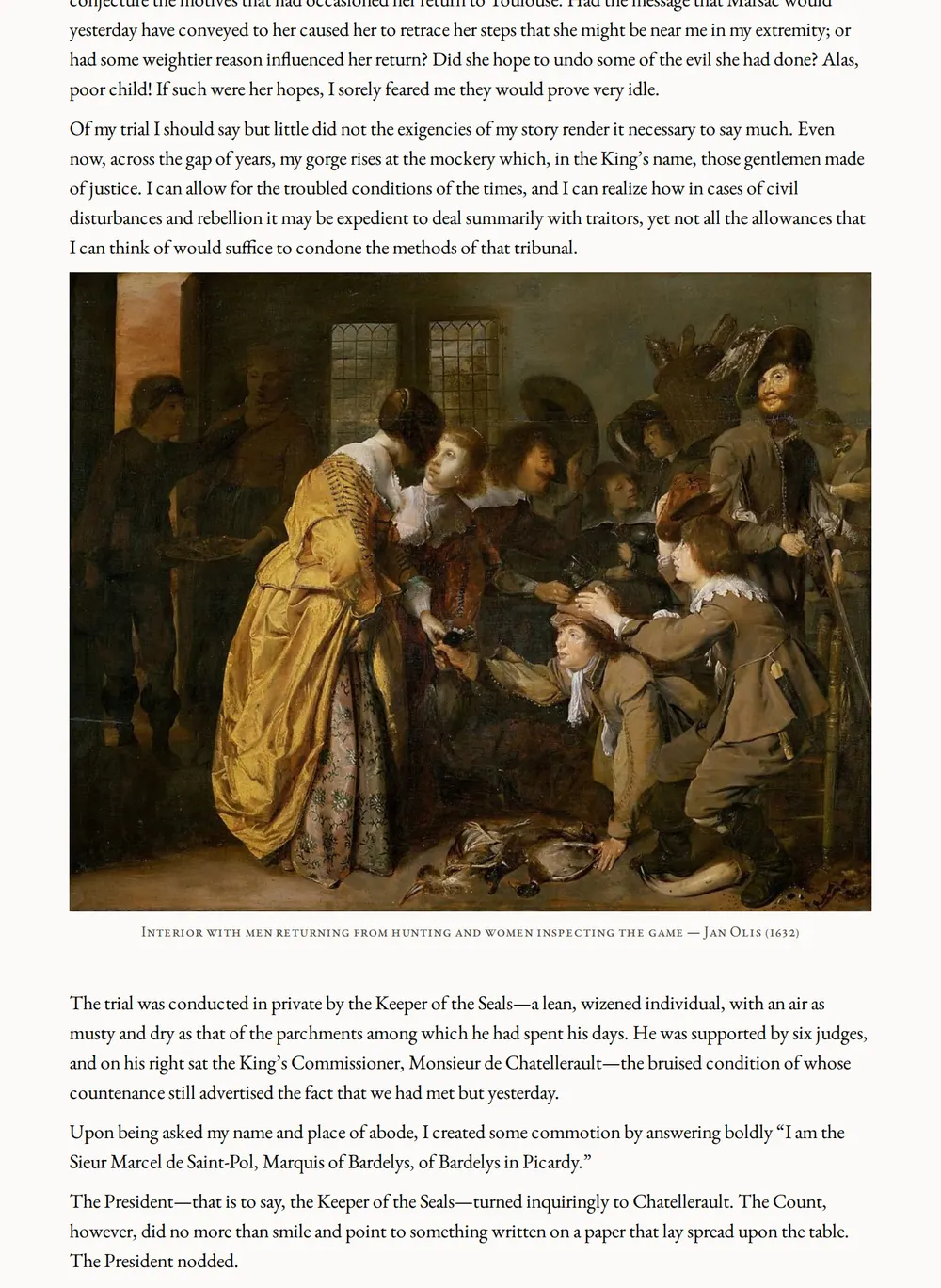 A page of Bardelys the Magnificent as set for this edition
