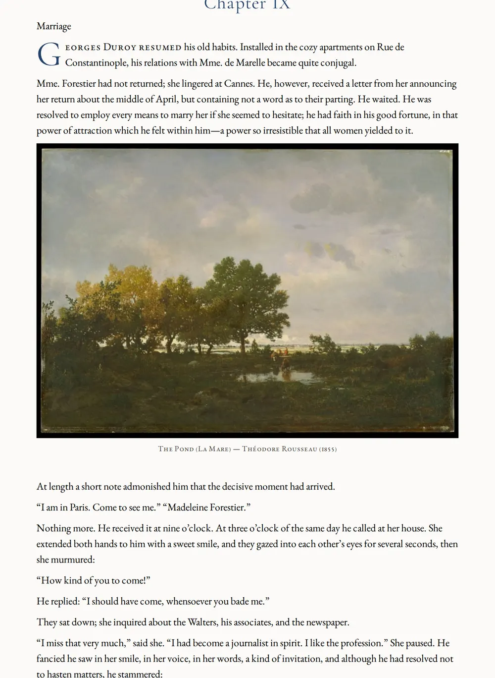 A page of Bel Ami as set for this edition