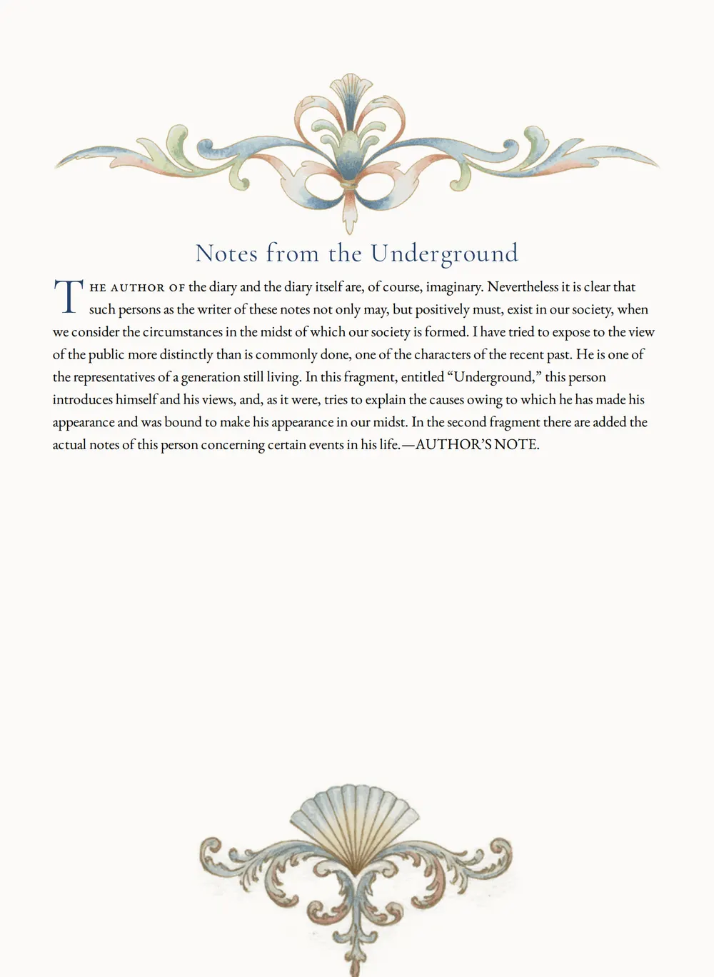 A page of Notes from the Underground as set for this edition