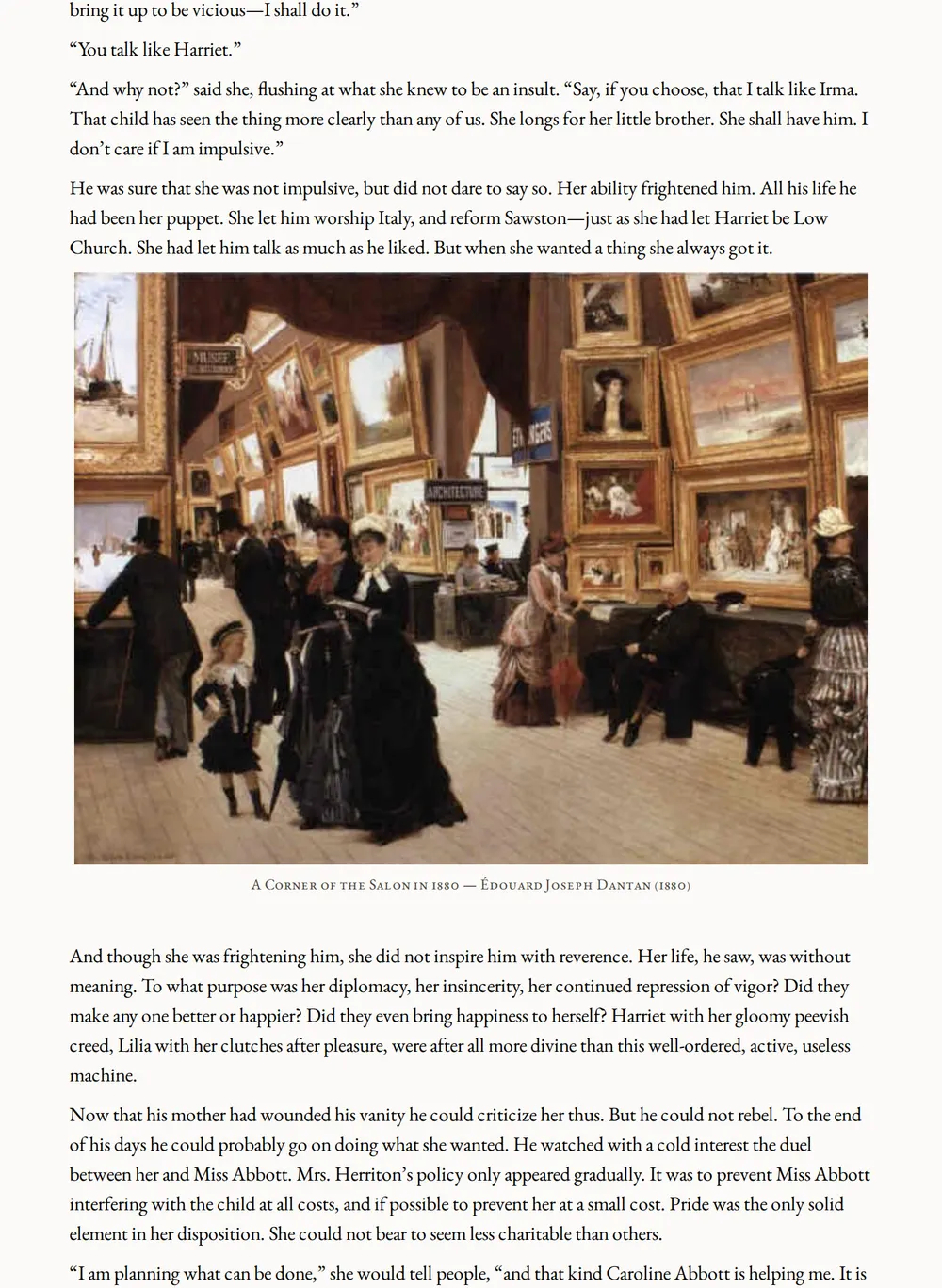 A page of Where Angels Fear to Tread as set for this edition