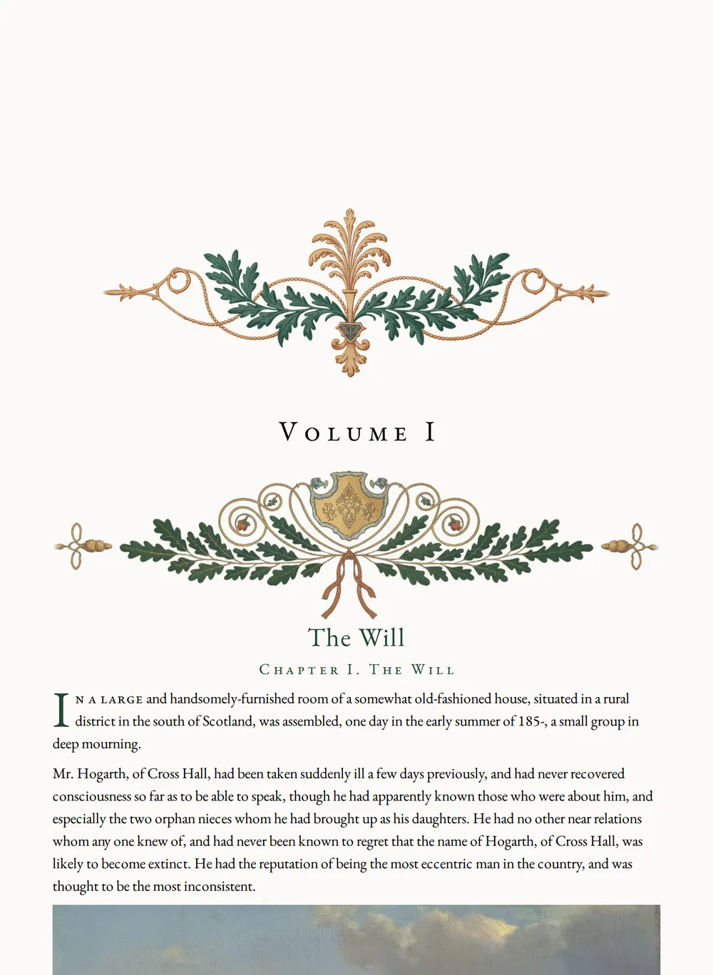 A page of Mr. Hogarth's Will as set for this edition