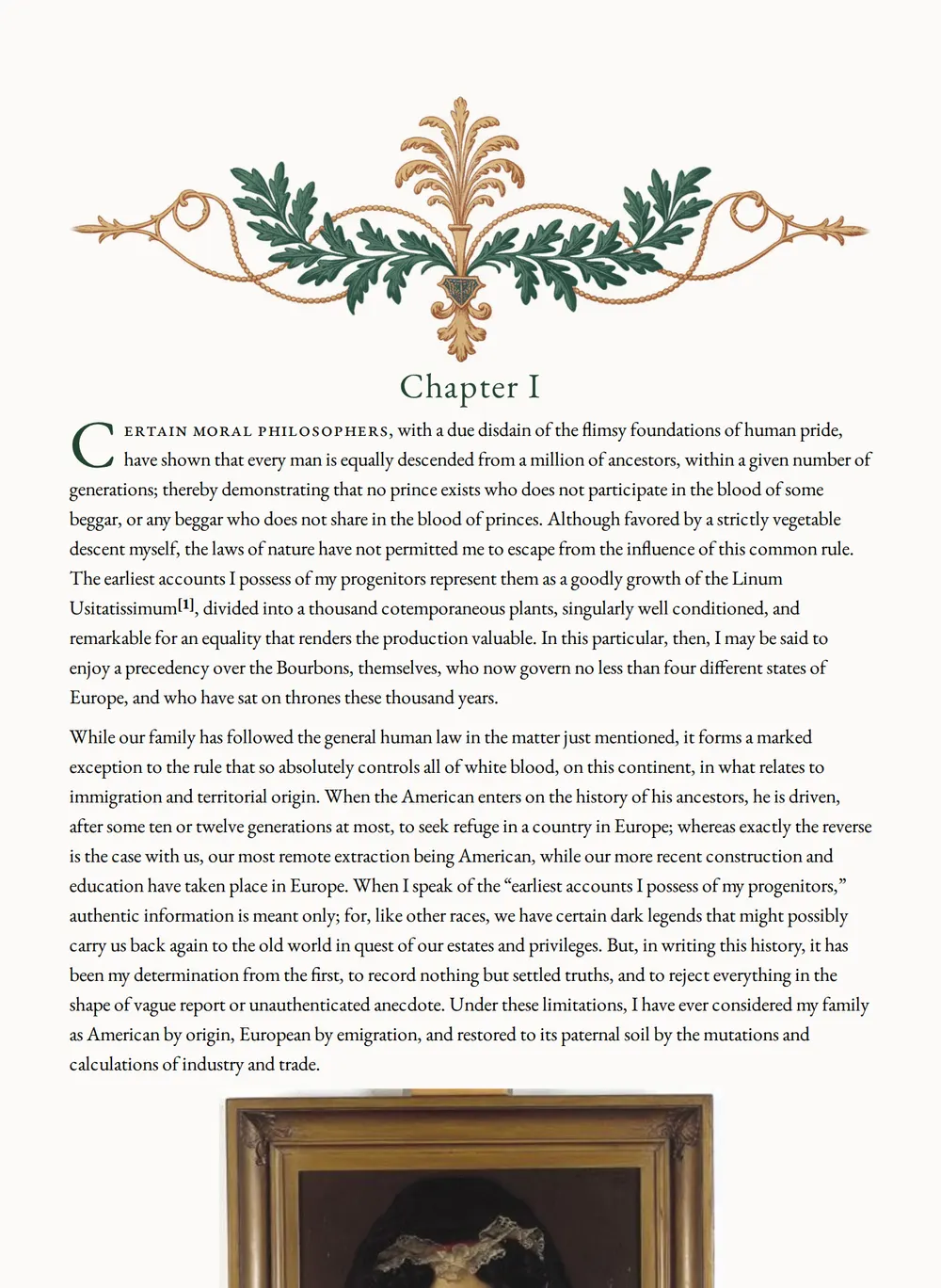 A page of Autobiography of a Pocket-Handkerchief as set for this edition