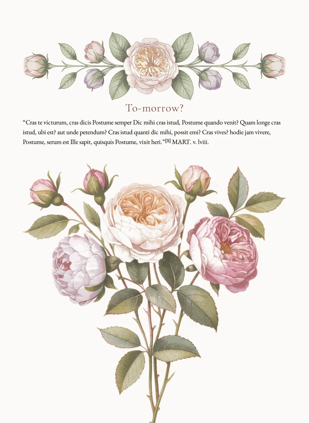 A page of To-Morrow? as set for this edition
