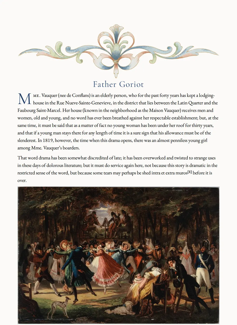 A page of Father Goriot as set for this edition