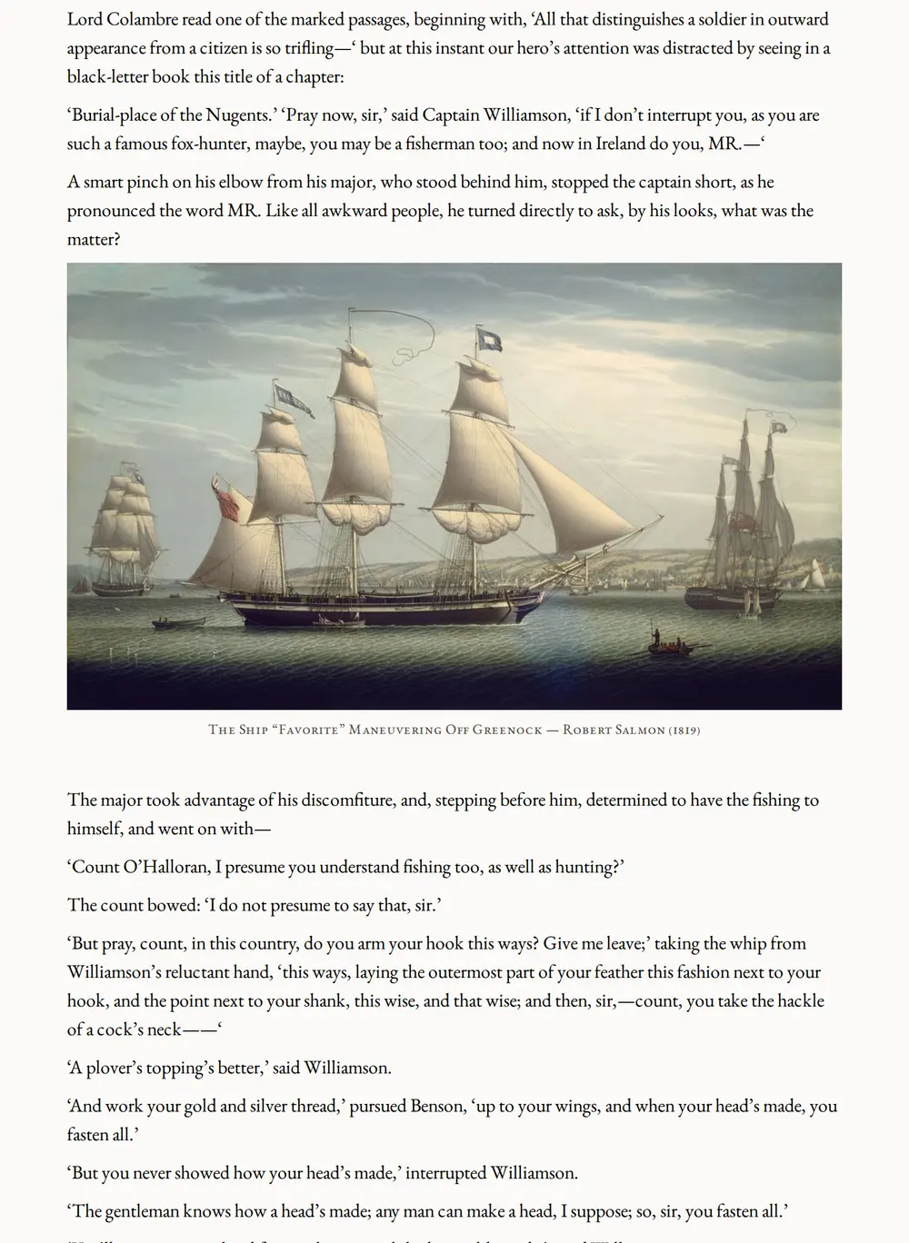 A page of The Absentee as set for this edition