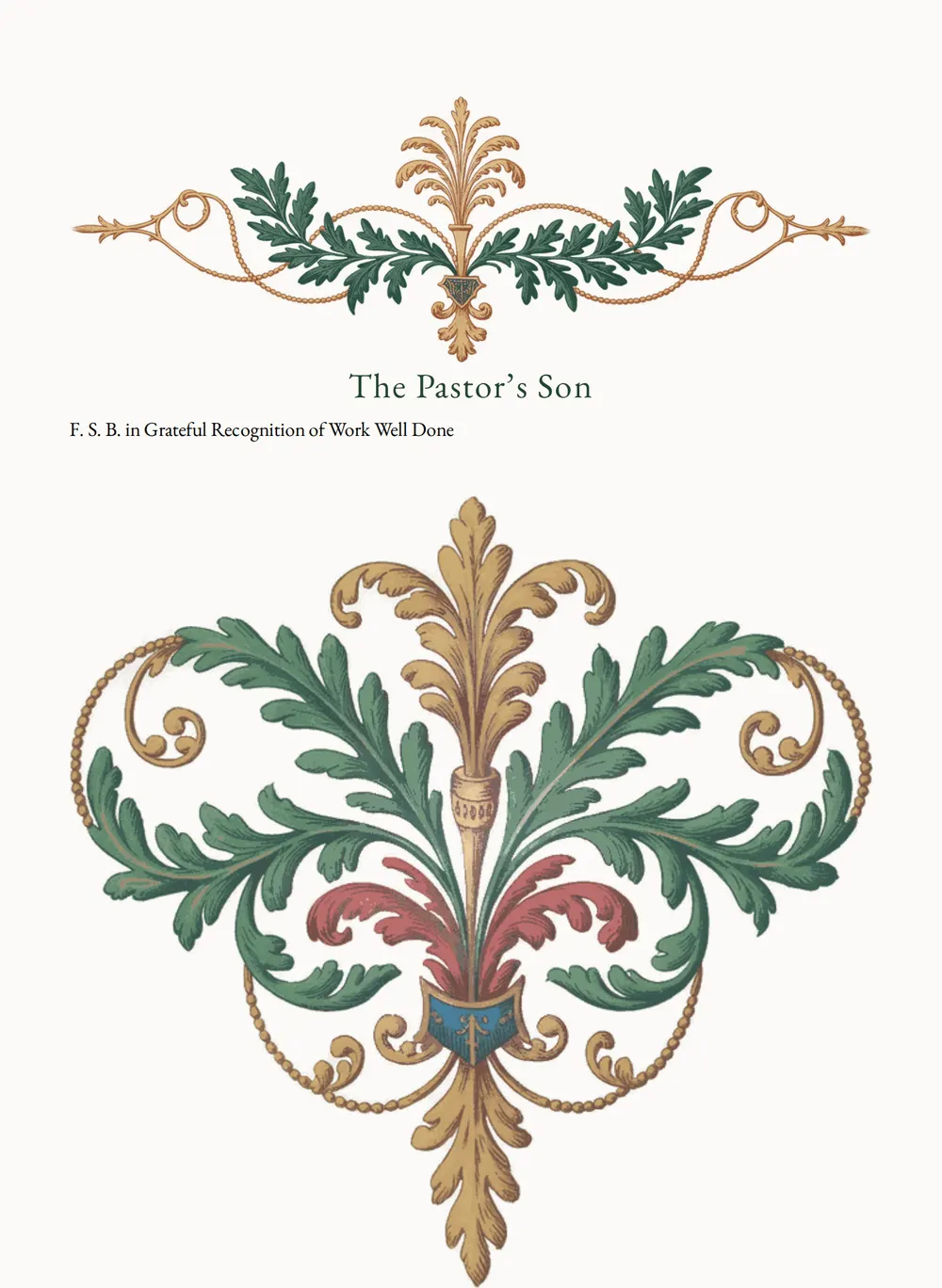 A page of The Pastor's Son as set for this edition