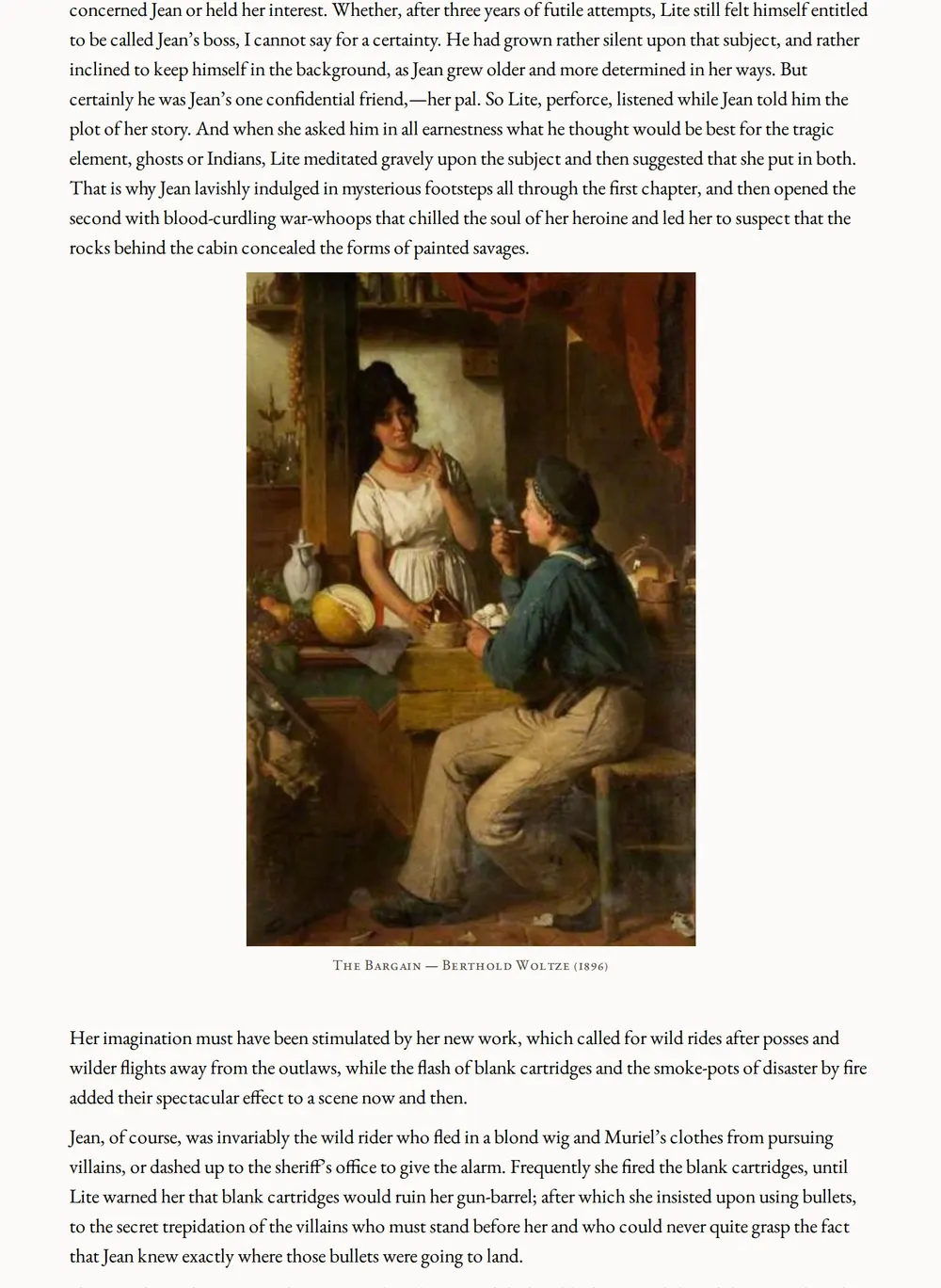 A page of Jean of the Lazy A as set for this edition