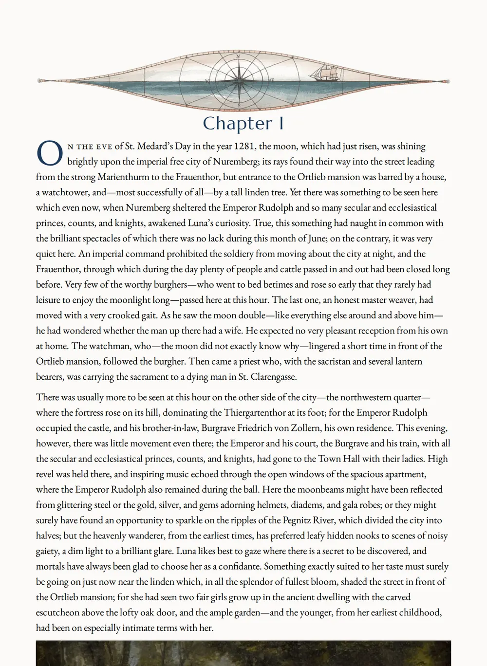 A page of In the Fire of the Forge as set for this edition
