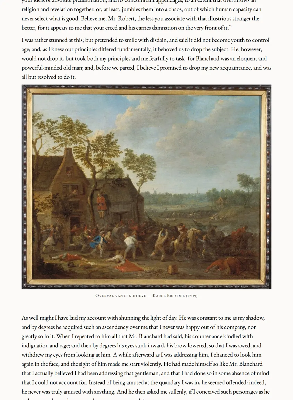 A page of The Private Memoirs and Confessions of a Justified Sinner as set for this edition