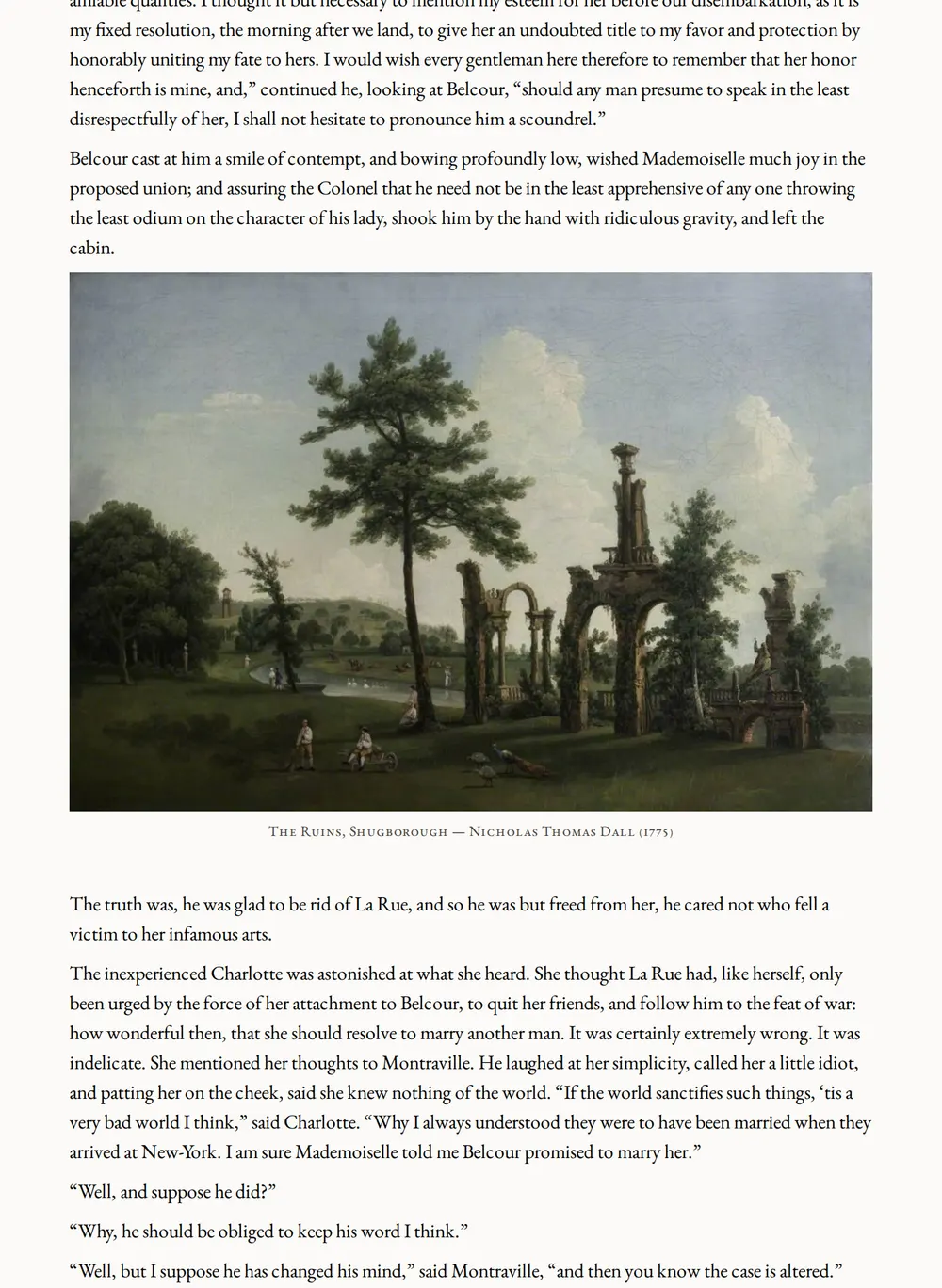 A page of Charlotte Temple as set for this edition