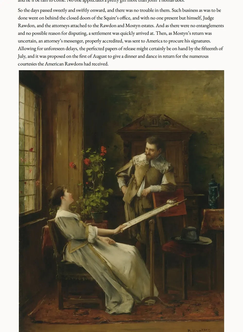 A page of The Man Between as set for this edition