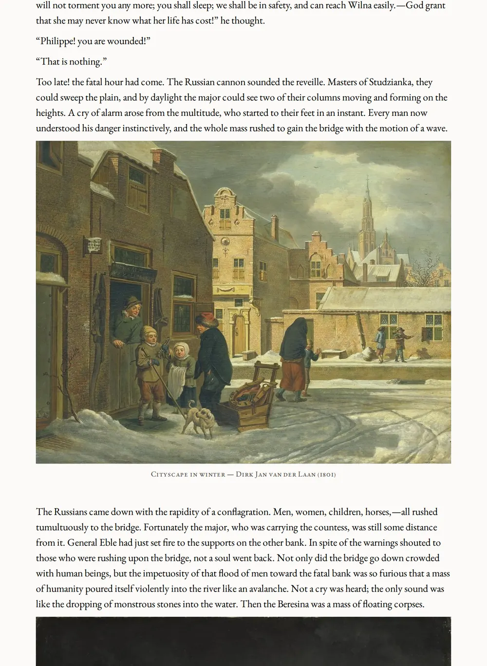A page of Adieu as set for this edition