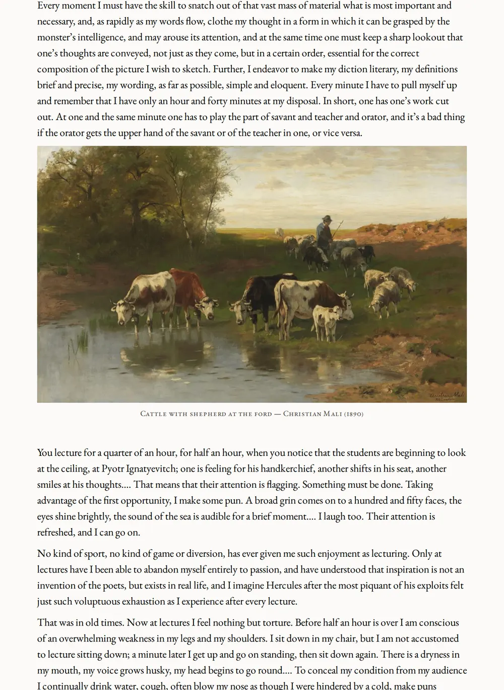 A page of The Wife, and Other Stories as set for this edition