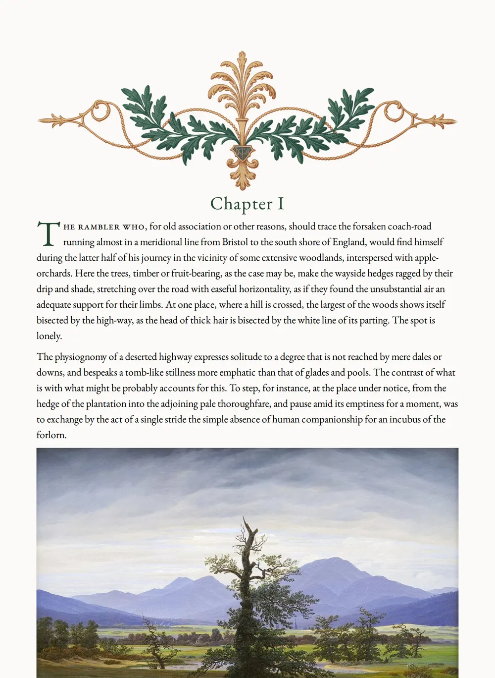 A page of The Woodlanders as set for this edition