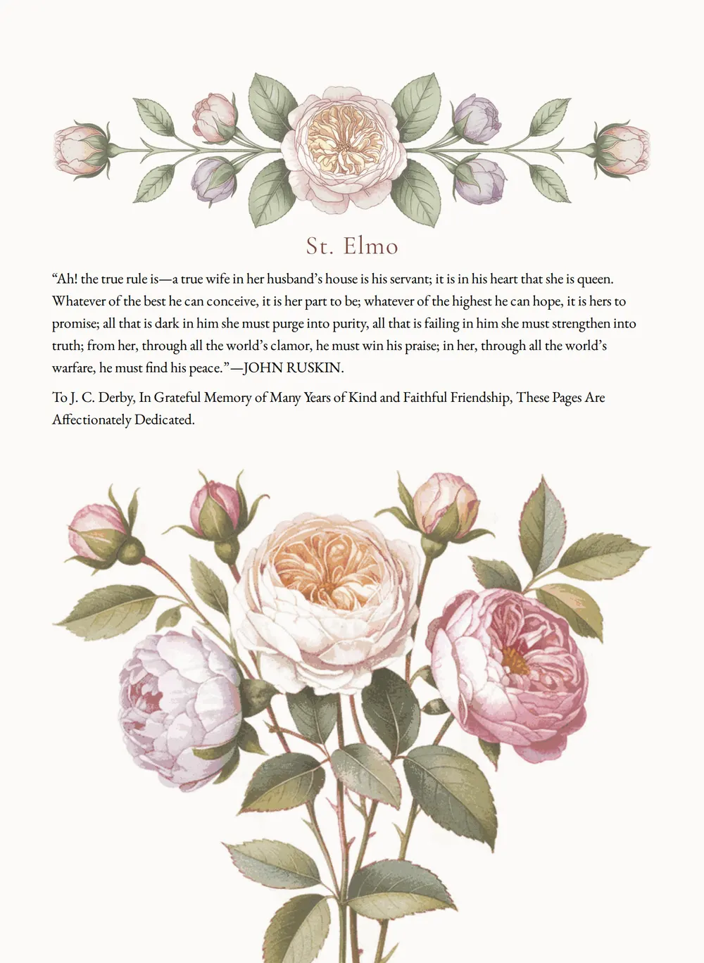 A page of St. Elmo as set for this edition