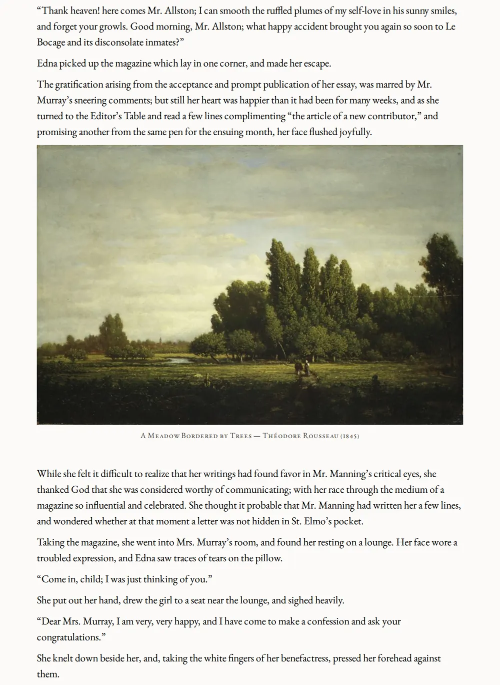 A page of St. Elmo as set for this edition