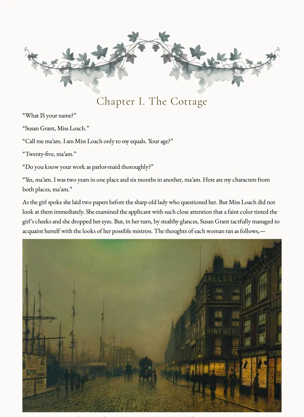 A page of The Secret Passage as set for this edition