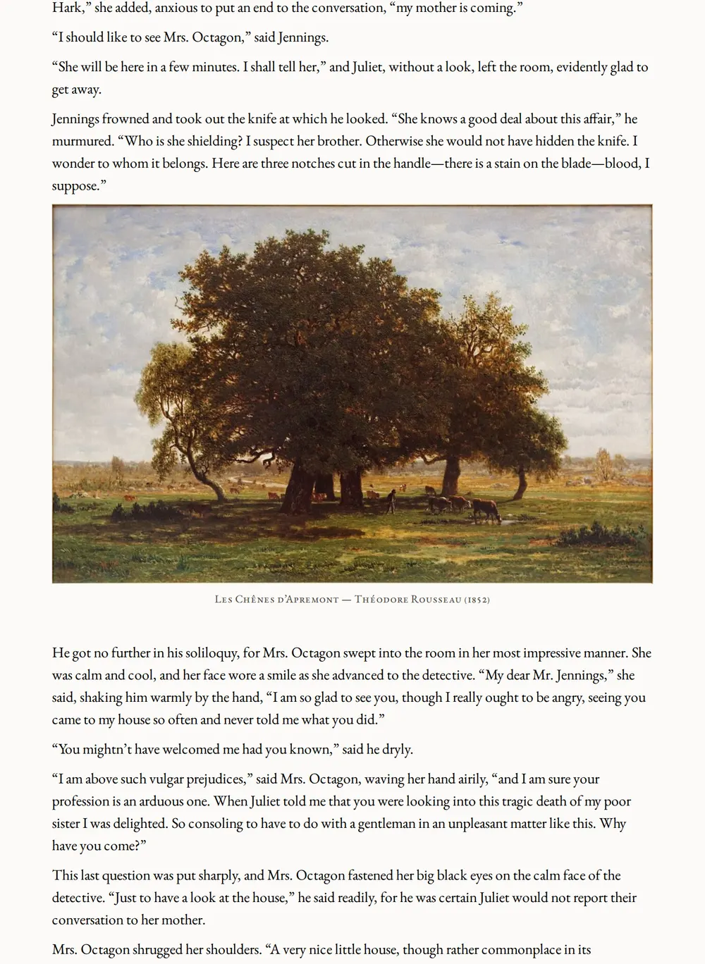 A page of The Secret Passage as set for this edition