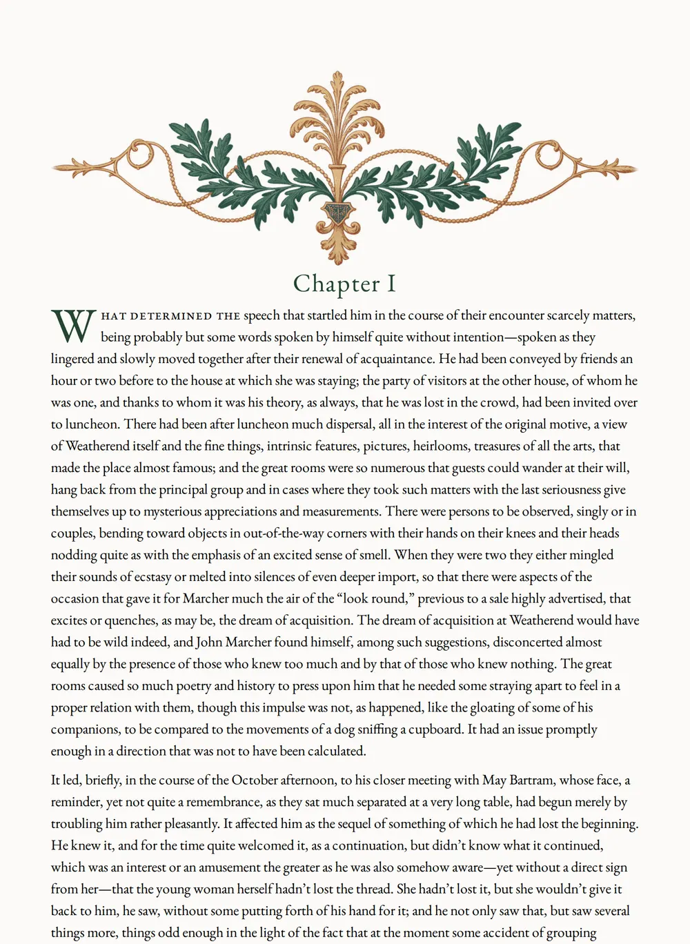 A page of The Beast in the Jungle as set for this edition