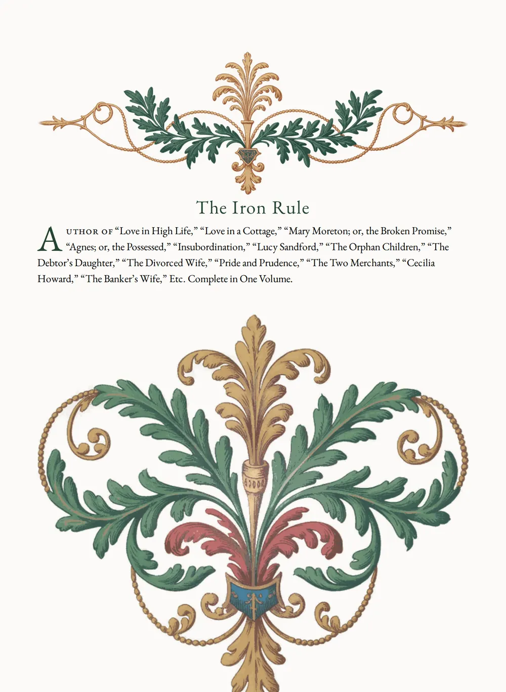 A page of The Iron Rule as set for this edition