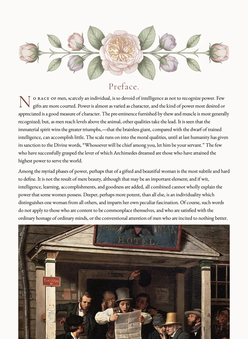 A page of An Original Belle as set for this edition
