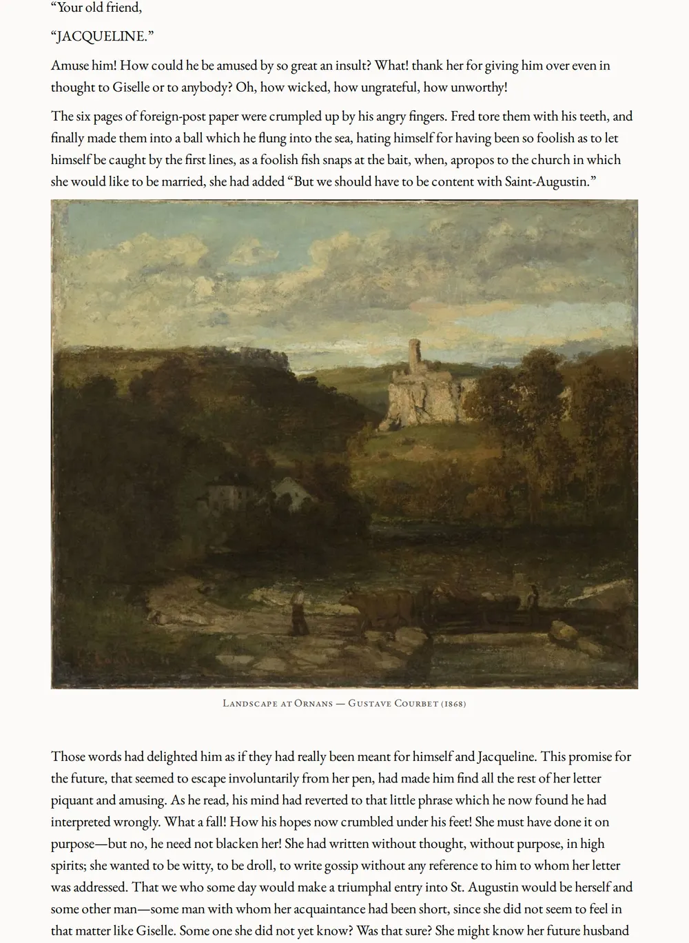 A page of Jacqueline as set for this edition