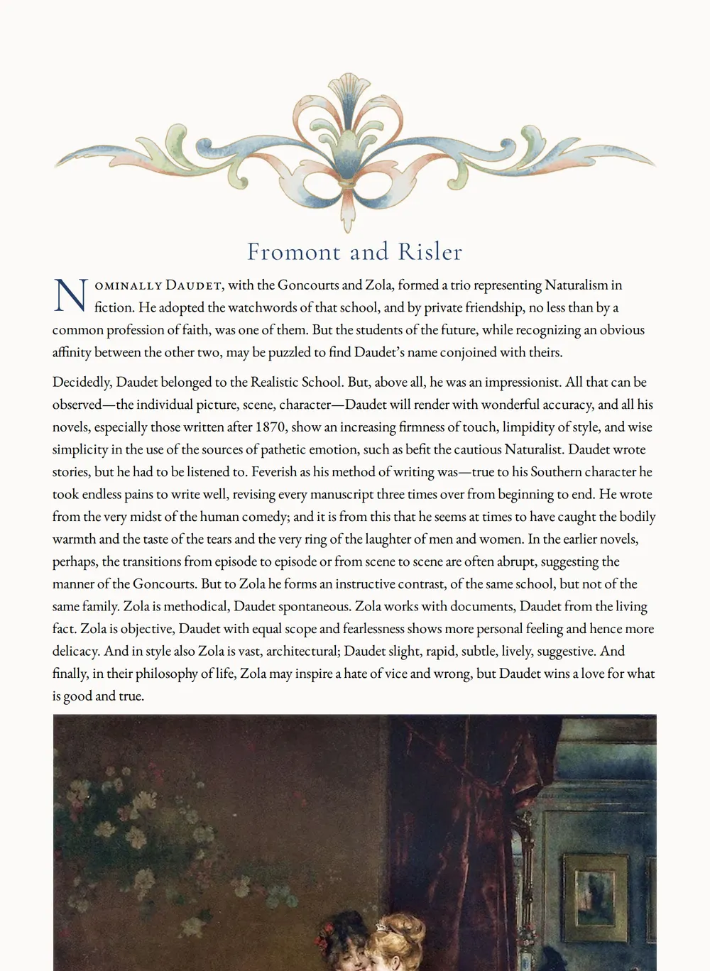 A page of Fromont and Risler as set for this edition