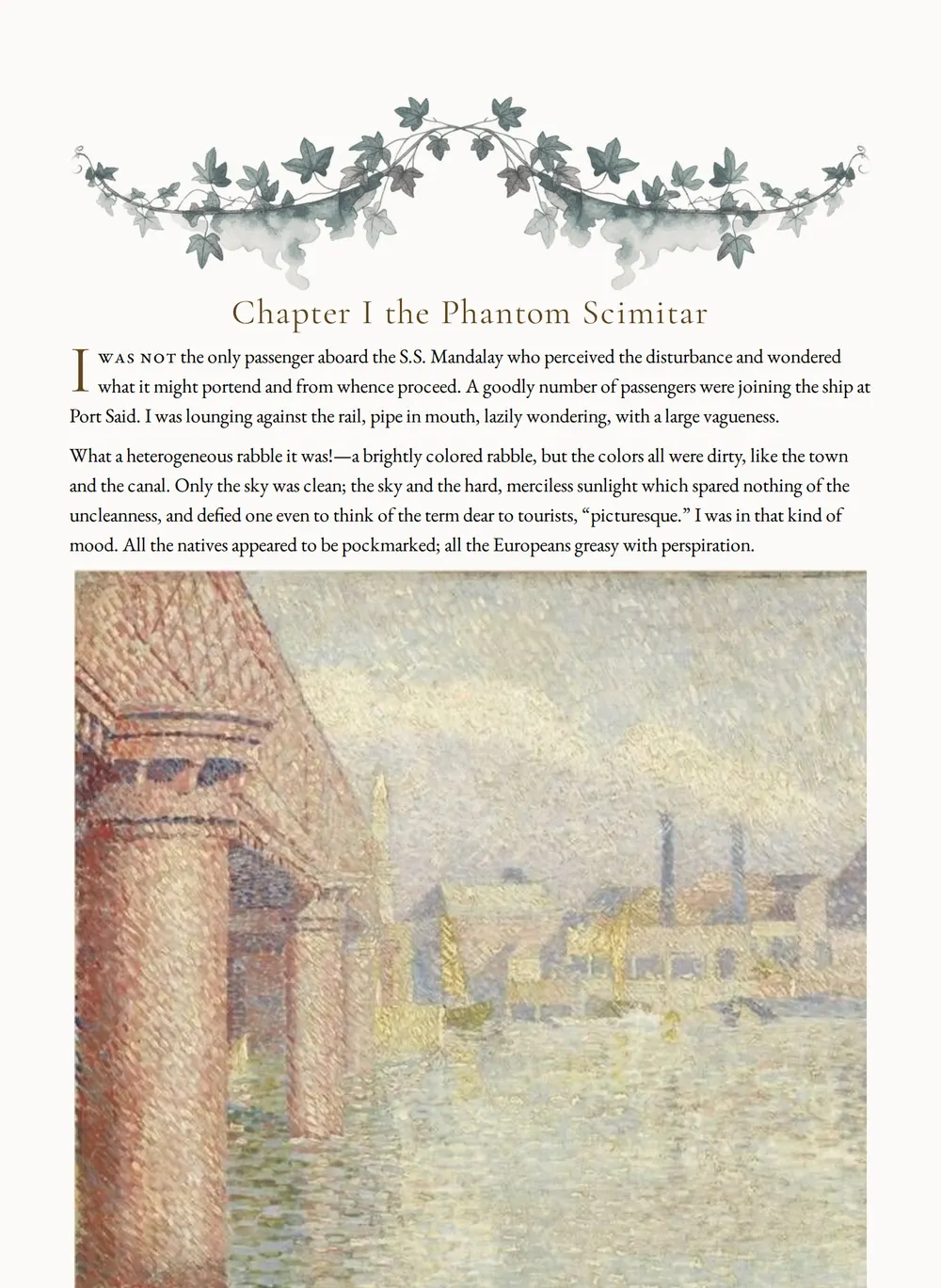 A page of The Quest of the Sacred Slipper as set for this edition
