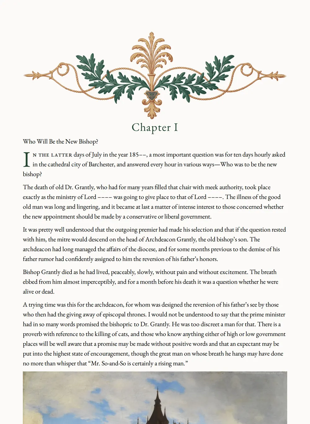 A page of Barchester Towers as set for this edition