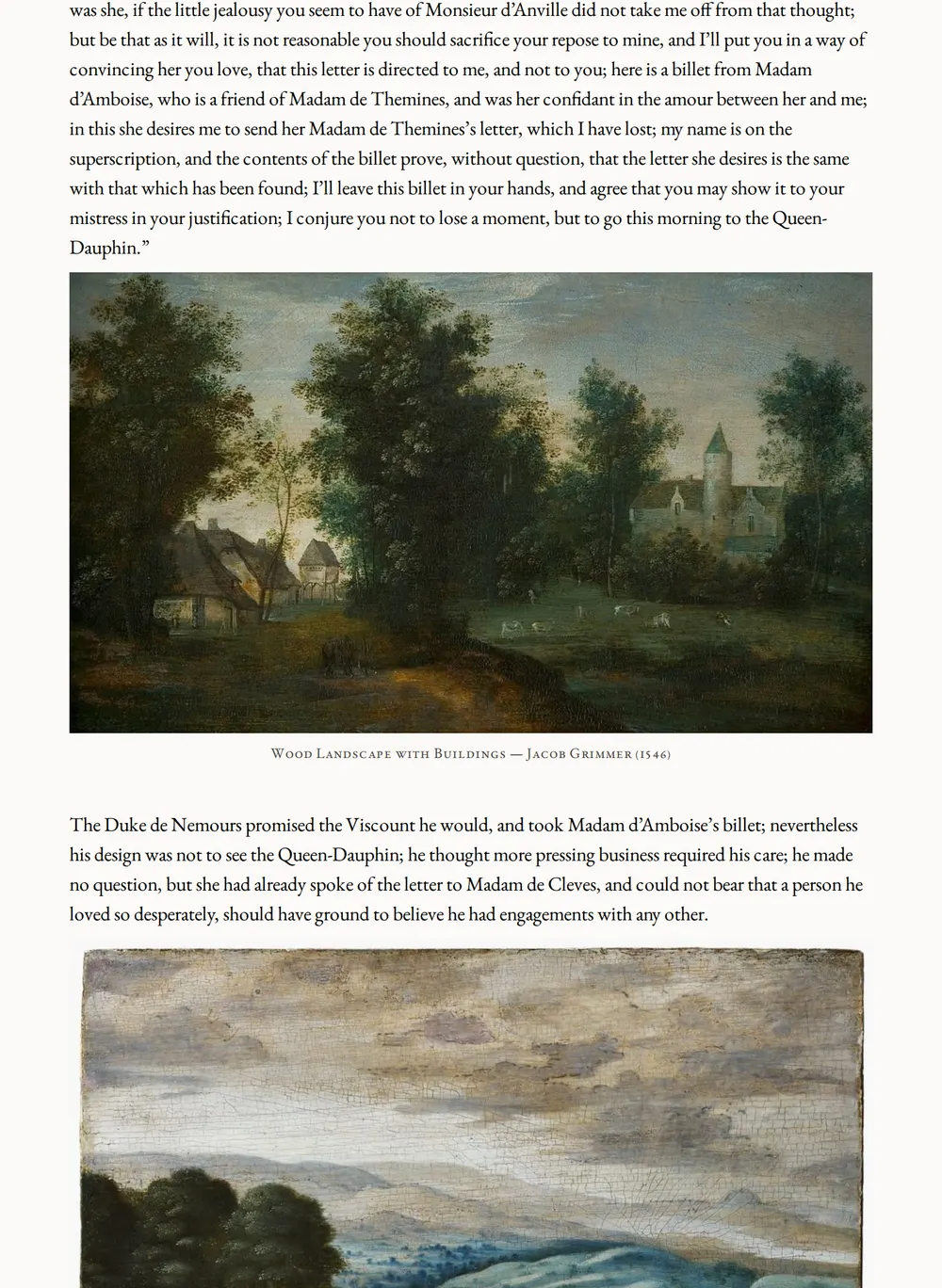 A page of The Princess of Cleves as set for this edition