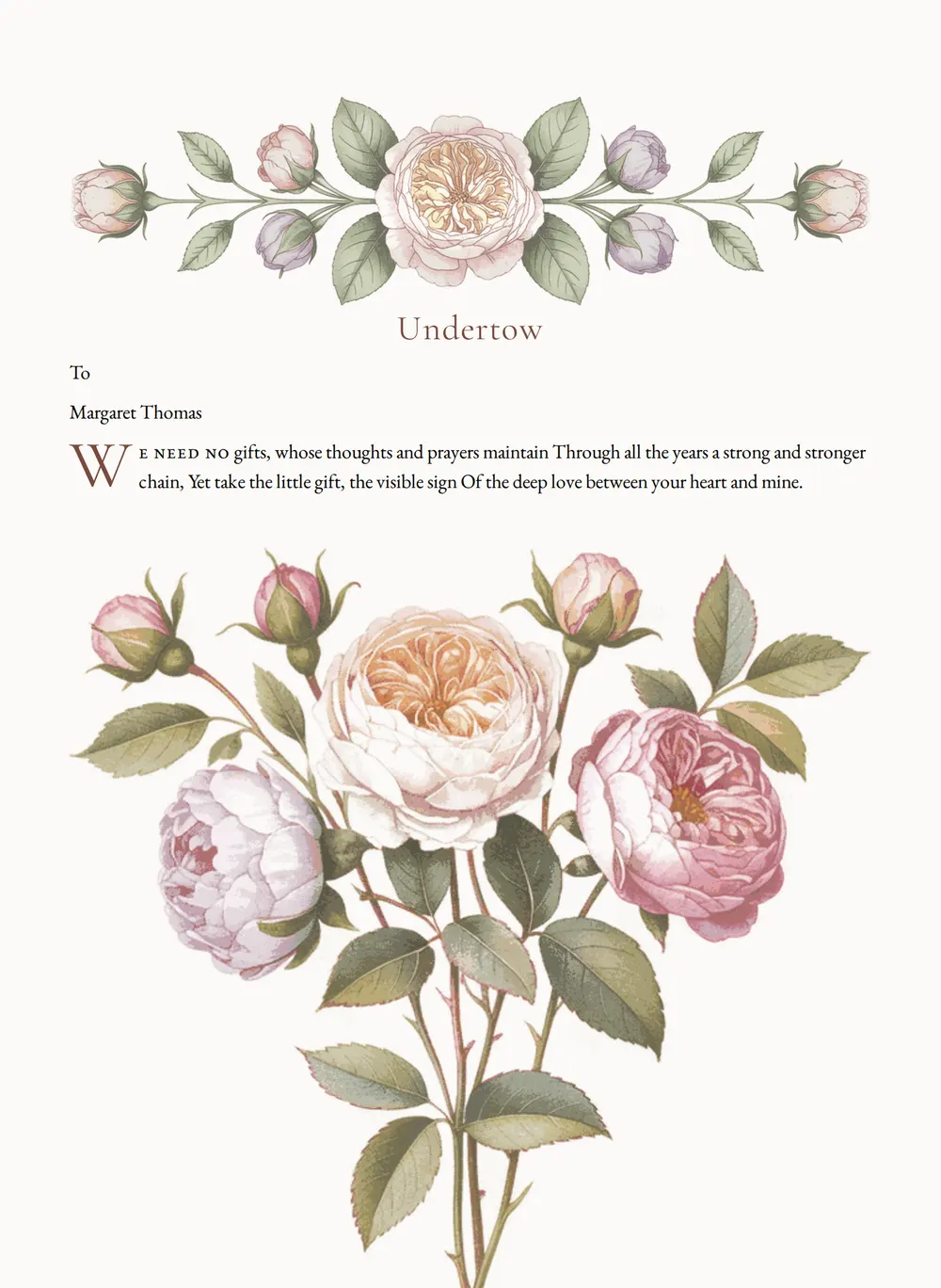 A page of Undertow as set for this edition