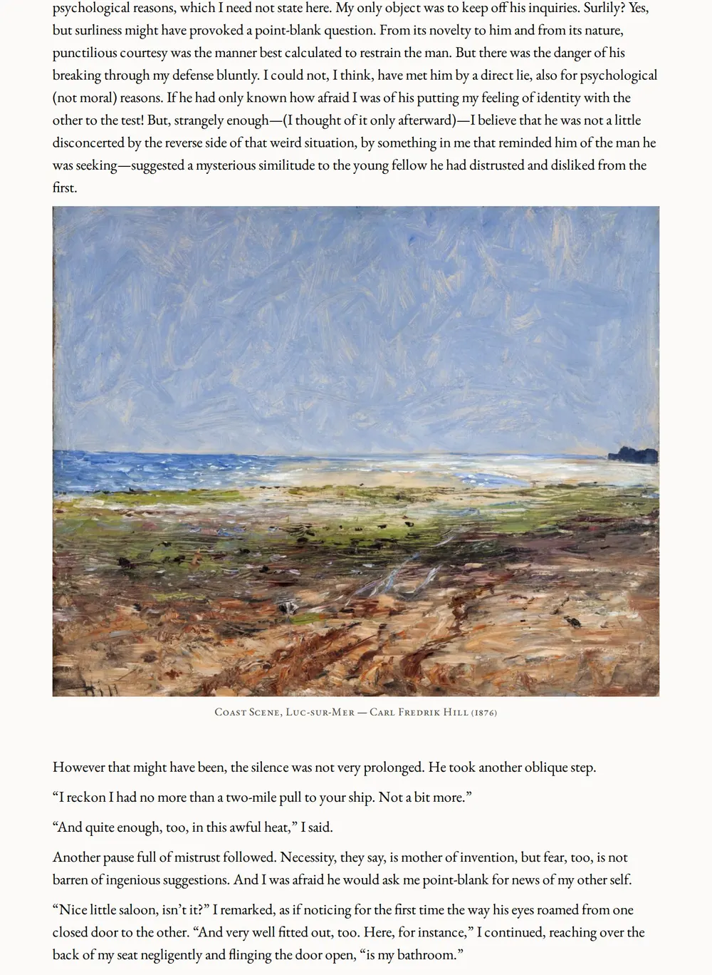 A page of The Secret Sharer as set for this edition