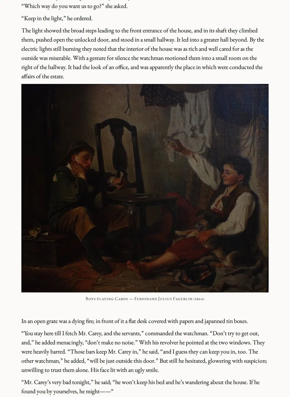 A page of The Scarlet Car as set for this edition