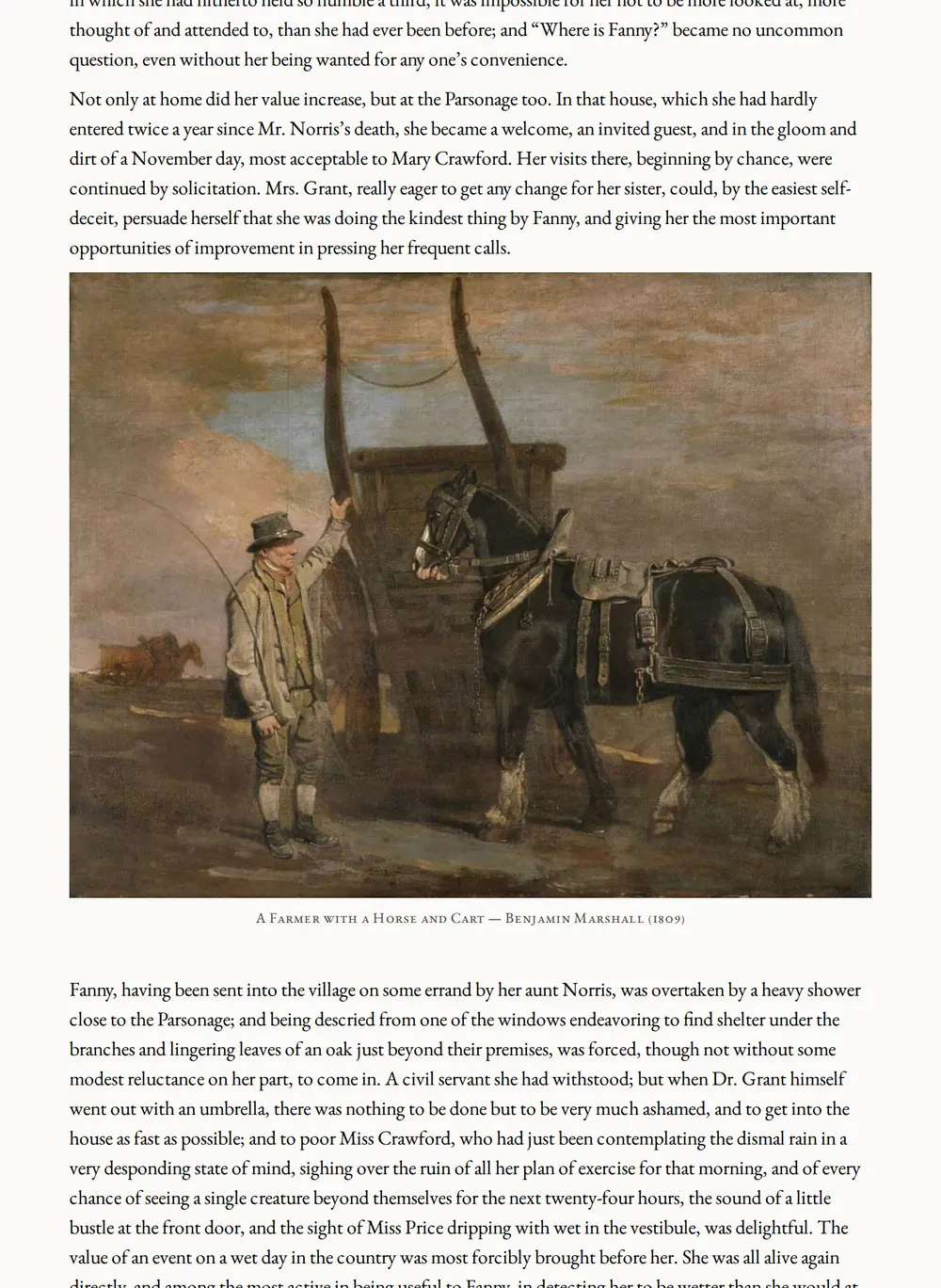 A page of Mansfield Park as set for this edition
