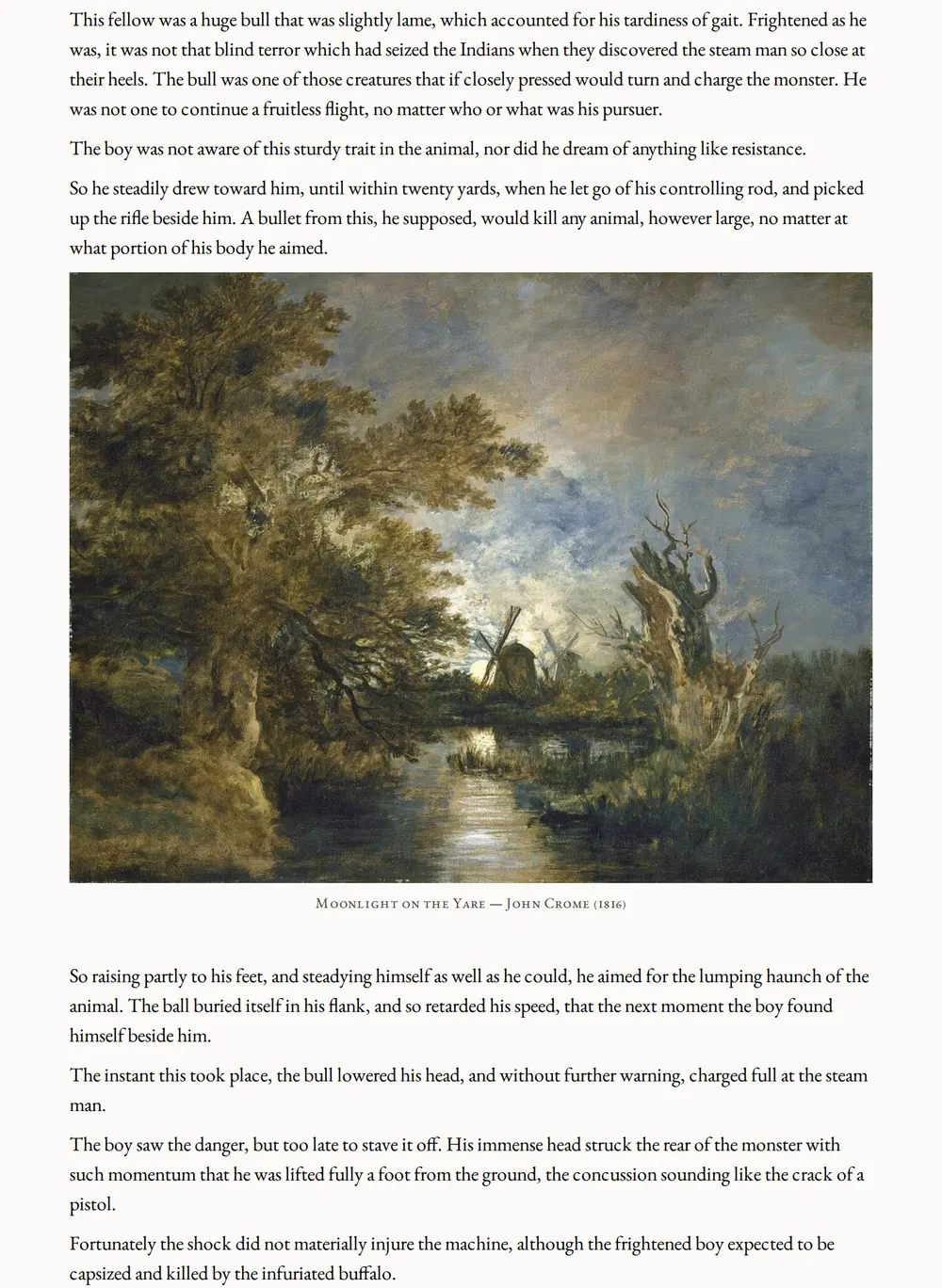 A page of The Huge Hunter as set for this edition