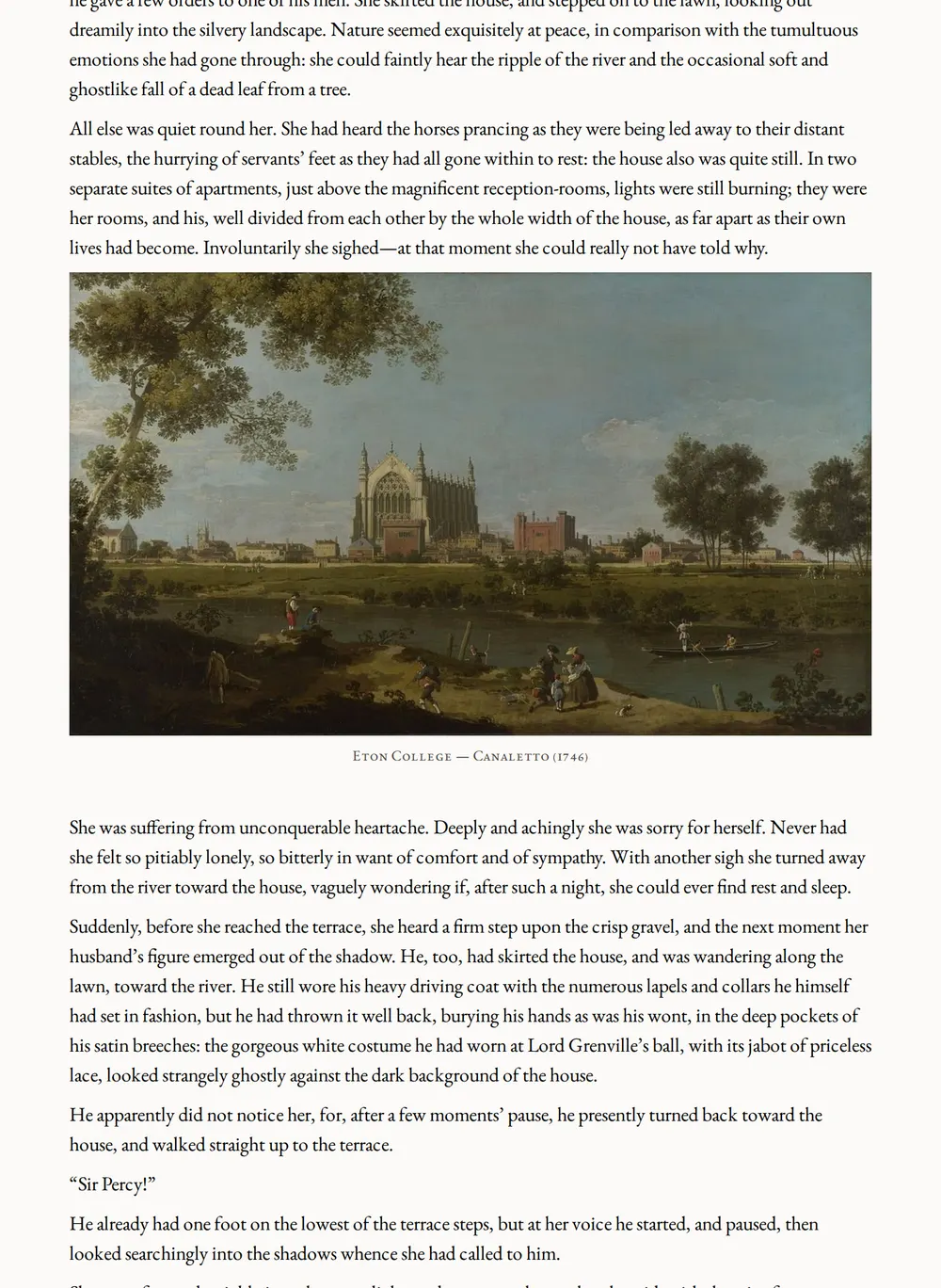 A page of The Scarlet Pimpernel as set for this edition