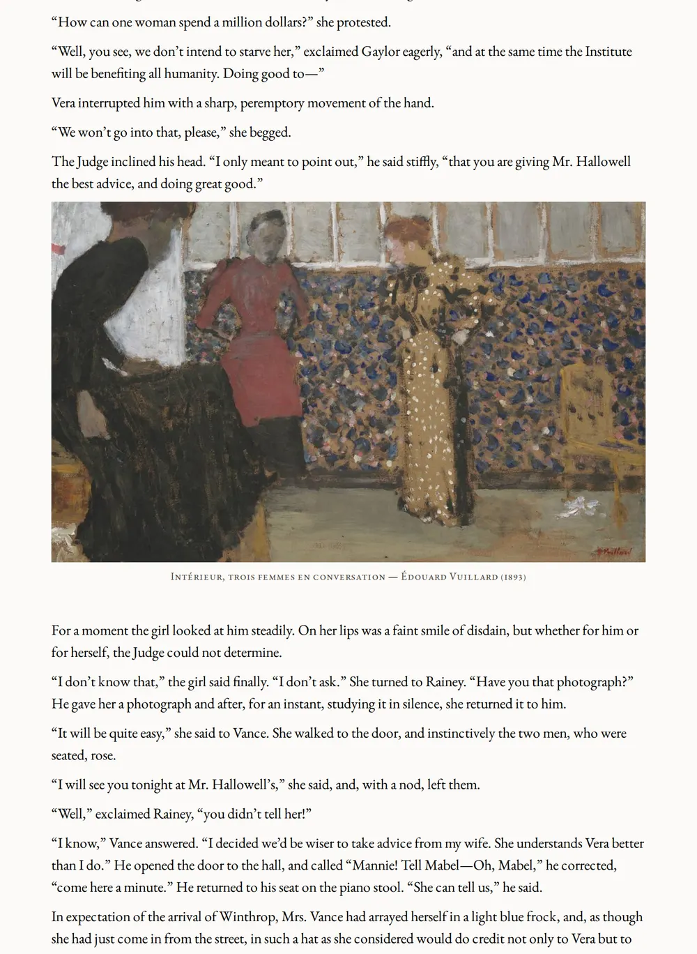 A page of Vera, the Medium as set for this edition