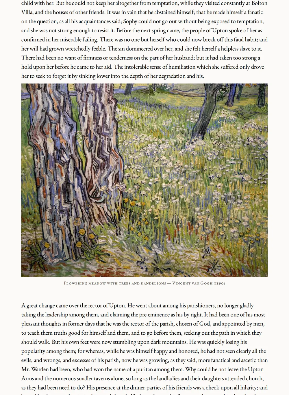A page of Brought Home as set for this edition