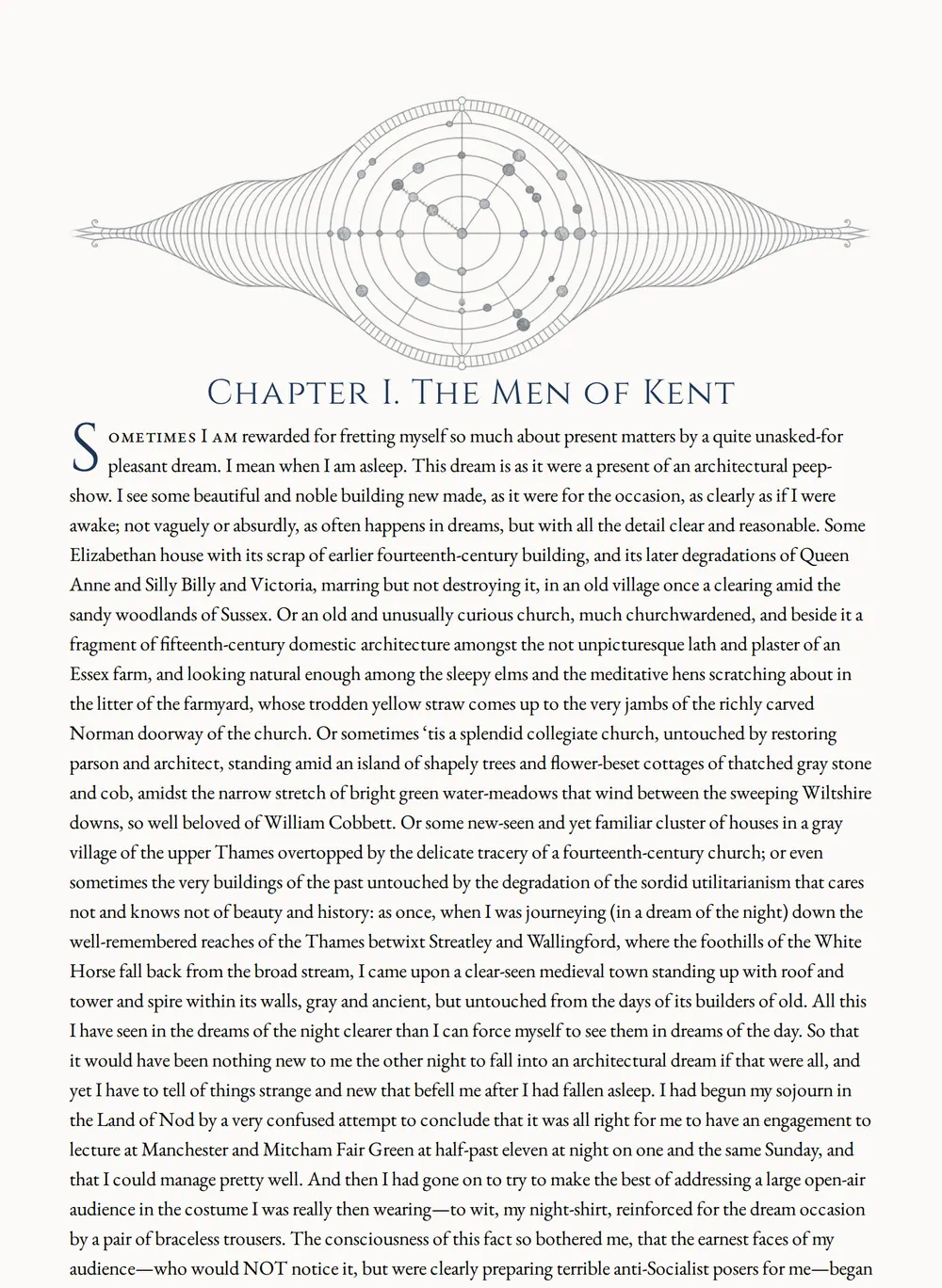 A page of A Dream of John Ball as set for this edition