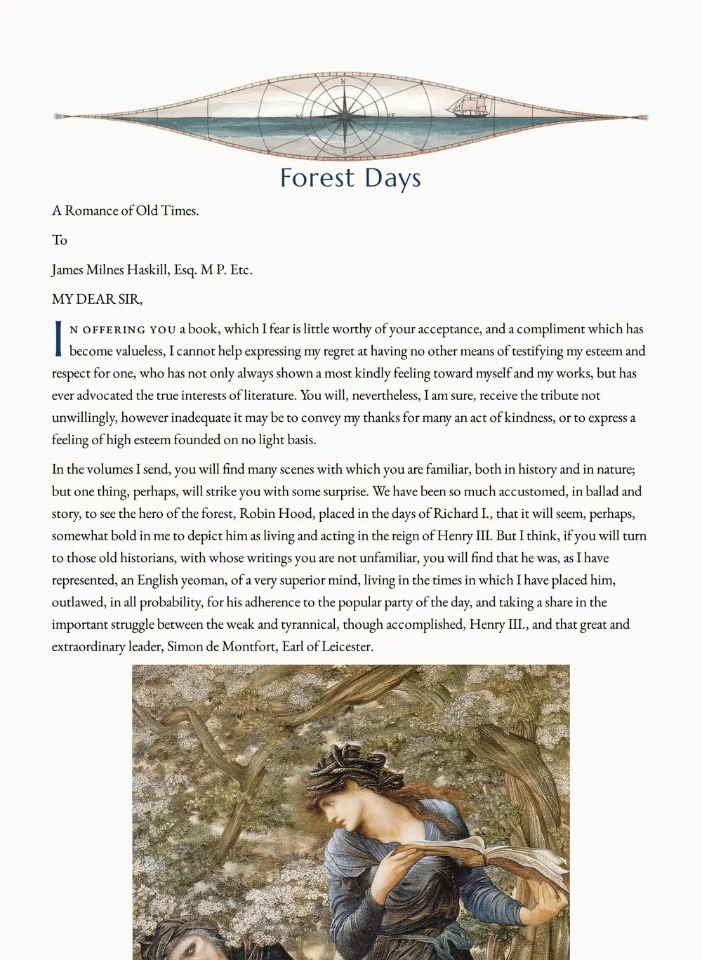 A page of Forest Days as set for this edition